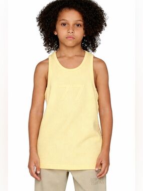 Fear of God ESSENTIALS 77 Waffle Knit Tank Top Yellow Size 8 Kids (Women XS)